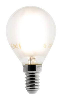 ELEXITY Ampoule D&eacute;co filament led d&eacute;poli Sph&eacute;rique 4W E14 400lm 2700K (blanc chaud)
