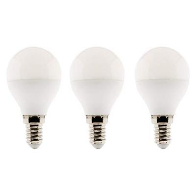 ELEXITY Lot de 3 ampoules LED sph&eacute;riques 5,2W E14 470lm 2700K (blanc chaud)