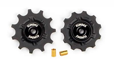 ELVEDES  galets de d&eacute;railleur 11 dents 9V / 10V / 11V 2 pi&egrave;ces noires