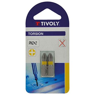 TIVOLY Embout torsion PH 2 L25 Blister de 2