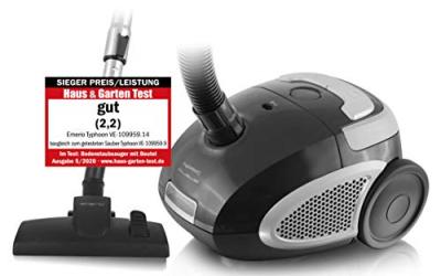 EMERIO  VE-109959.14 Aspirateur 800 W avec Sac &agrave; poussi&egrave;re, Noir, 2L