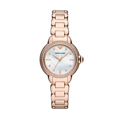 EMPORIO ARMANI Montre Femme  - AR11523 en Acier Inoxydable Ip-ros&eacute;