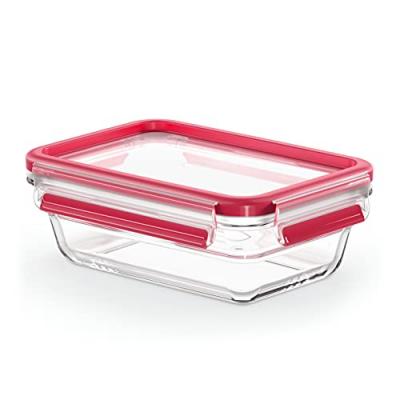 EMSA  Bo&icirc;te de conservation CLIP & CLOSE verre, 0,70 litre - Lot de 2