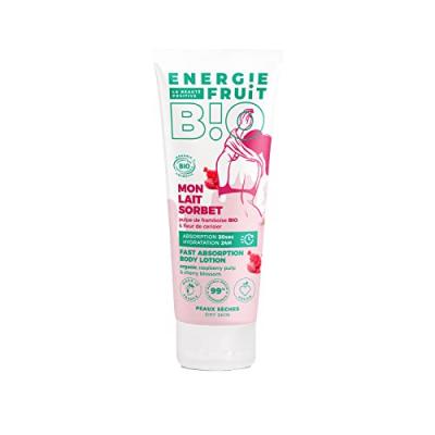 ENERGIE FRUIT Lait corps sorbet framboise certifie bio par ecocert 200ml