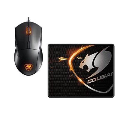 COUGAR GAMING Ensemble Tapis - Souris Filaire Gamer Cougar Minos XC RGB (Noir)