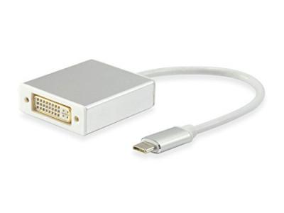 EQUIP Adaptateur USB-C M&acirc;le vers DVI-I Dual Link 24+5 Femelle