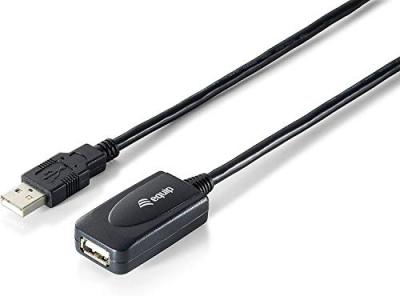 EQUIP  133311 Usb-a 2.0 M/f Cable 15 M Noir