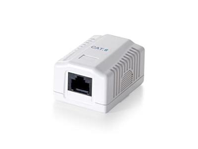EQUIP  Cat 6 Rj45 H Rosette Surface Blanc
