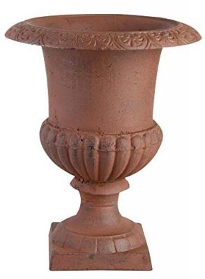 ESSCHERT DESIGN  - Vase M&eacute;dicis en fonte Hauteur 42 cm - Marron