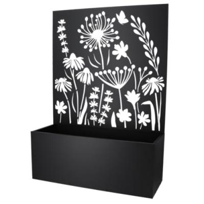 ESSCHERT DESIGN Esschert's Garden - Jardini&egrave;re en fer avec treillis Motif floral