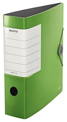 ESSELTE LEITZ Leitz Classeur Solide, 180 degr&eacute;s, 82 mm, vert clair - Lot de 2