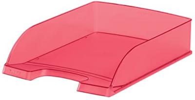 LEITZ Esselte  Corbeille &agrave; courrier Standard Plus, A4, polystyr&egrave;ne, rouge Frost