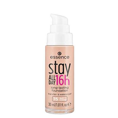 ESSENCE Base de maquillaje de larga duraci&oacute;n estancia TODO EL D&Iacute;A 16h 15 30 ML