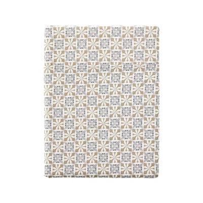 ESSIX  Drap Plat, Percale de Coton, Beige, 180x290 cm