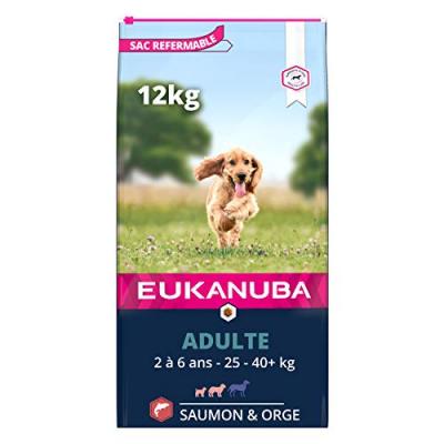 EUKANUBA  Adult Small Medium au saumon & orge pour chien 2 x 12 kg