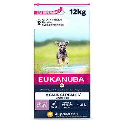 EUKANUBA  Grain Free Puppy Small/medium Breed Chicken 12kg Dog Food