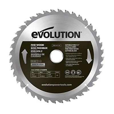 EVOLUTION Lame de scie bois 210MM 40 dents (Pour scie &agrave; onglet R210SMS+)