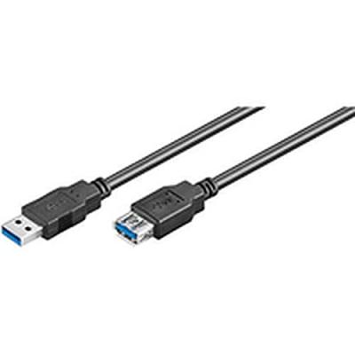 EWENT  EW-100203-030-N-P, 3 m, USB A, USB B, 3.0 (3.1 Gen 1), M&acirc;le-Femelle, Noir
