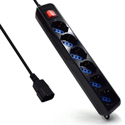 Ewent Ew3925 Anti Surge Power Strip 6 Outlets With Switch Bleu