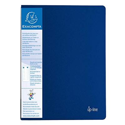 EXACOMPTA Prot&egrave;ge-documents UP-LINE polypropyl&egrave;ne, 40 pochettes 80 vues, bleu