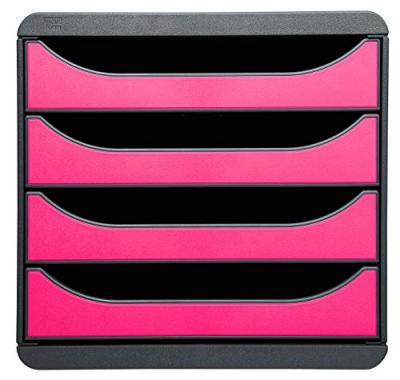 EXACOMPTA  Module de classement Big Box 4 tiroirs Iderama - Framboise