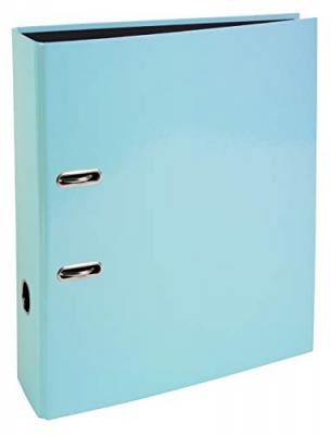 EXACOMPTA Classeur &agrave; levier - 2 anneaux - Polypro - Dos 80 mm - Bleu pastel - 