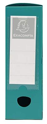 EXACOMPTA Lot de 10 Bo&icirc;te &agrave; archives polypro &agrave; pression, dos de 80, coloris vert