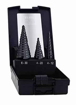 EXACT  50071 Foret &eacute;tag&eacute; 4-12/4-20/6-30 mm, HSS, rev&ecirc;tement TiAlN