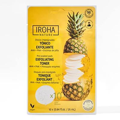 IROHA NATURE  Disques pour le visage avec toner exfoliant et