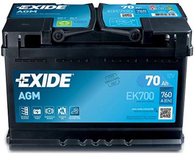 EXIDE  Batterie de voiture 70Ah/760A EK700