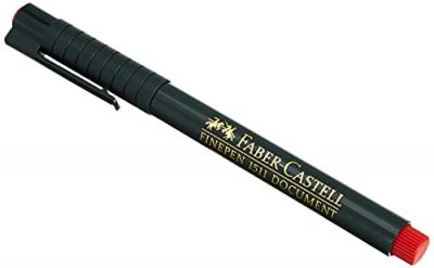 FABER CASTELL FABER-CASTELL Stylo feutre extra-fin FINEPEN 1511, rouge - Lot de 25