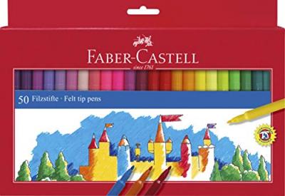 FABER CASTELL Faber-Castell 554250 Bo&icirc;te de 50&nbsp;feutres Multicolore