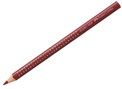 FABER CASTELL Faber-Castell Crayon Couleur Jumbo Grip, Triangulaire, Rouge Indien