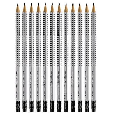 FABER CASTELL Crayon avec gomme faber-castell grip 2001 &eacute;cologique hb (12 unit&eacute;s)