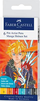 Set de 6 Feutres Faber-Castell Pitt Artist Pens Manga Sh&ocirc;nen