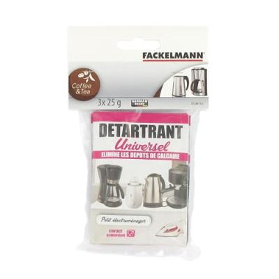 FACKELMANN Lot de 3 d&eacute;tartrants en poudre pour petit &eacute;lectrom&eacute;nager type cafeti&egrave;re ref 01260