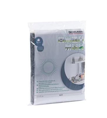  Fackelmann 0807450 Combi Filtre hotte, Lin, Vert et Noir, 47 x 57 cm, 24,5 x 37,5 x 5 cm