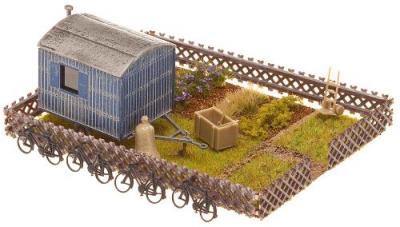 FALLER  - F180490 - Mod&eacute;lisme - Jardin Ouvrier + Mobile-Home