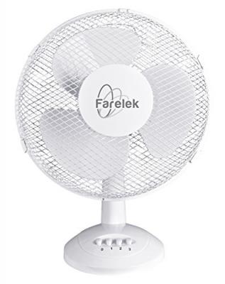 FARELEK Ventilateur ""miami"" &oslash; 30 cm de table - blanc FAR3431541120402