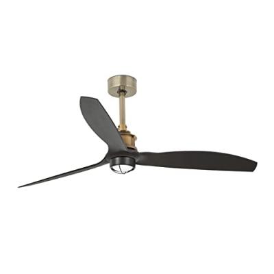 FARO INDOOR Faro JUST FAN LED Vieil Or, Ventilateur de Plafond Noir, 3000K