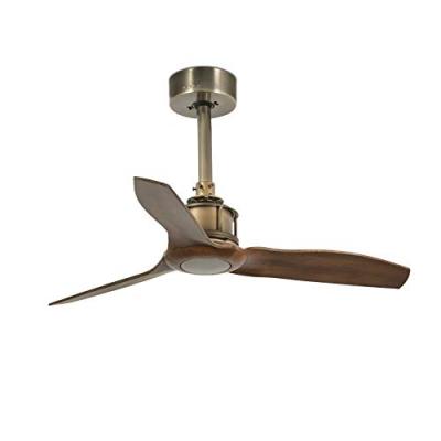 FARO  Just Fan Xs - Ventilateur de plafond vieil or 3 lames bois 81cm