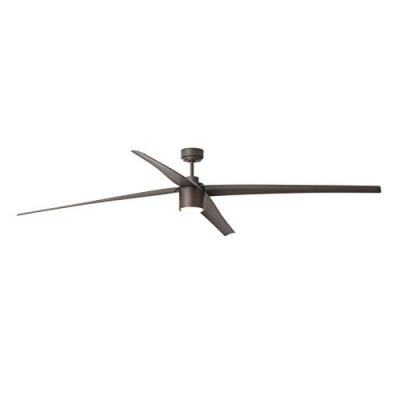 FARO BARCELONA Ventilateur de plafond marron Smart avec &eacute;clairage Attos Faro