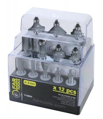 FARTOOLS  - Coffret de 12 m&egrave;ches de d&eacute;fonceuse Queue 8 mm