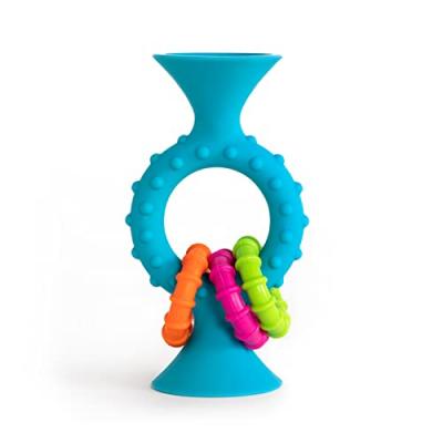  Fat Brain Toys hochet Squigs Loops 13 cm bleu