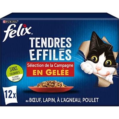 FELIX  tendres effil&eacute;s en gel&eacute;e - s&eacute;lection de la campagne 6(12x85g)