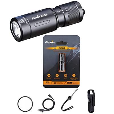 FENIX  - e.02.r - torche porte-cles  led noire 48mm 200 lumens