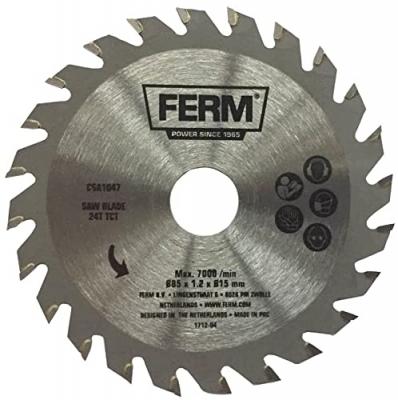 FERM Lame de scie circulaire  CSA1047 Nombre de dents: 24