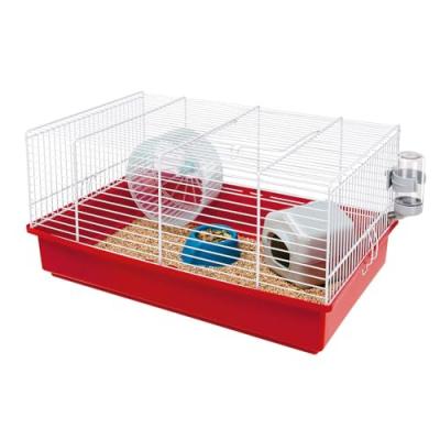 FERPLAST  Criceti 9 Cage pour hamster , Blanc et rouge