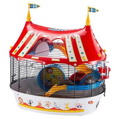 FERPLAST  Cage Circus Fun 49,5x34x42,5 cm - Rouge - Pour hamster
