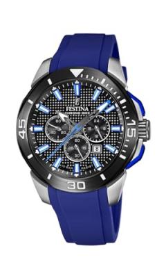 FESTINA Montre  Chrono Bike F20642/1 Noir, Bracelet Caoutchouc, Homme